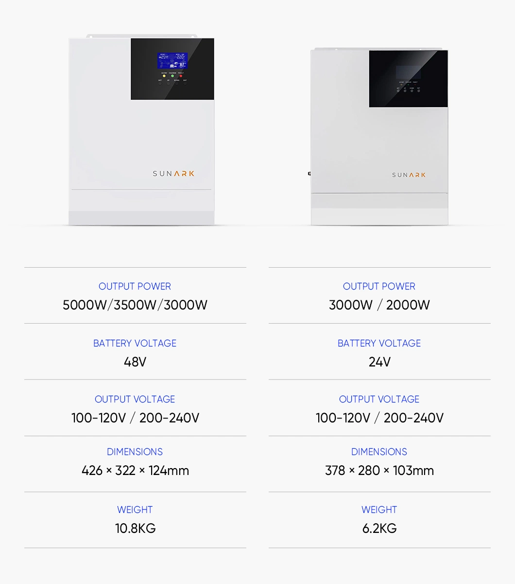 Sunark Inverter 8000W 5kv 8kw 48V off Grid Complete Solar Inverter System