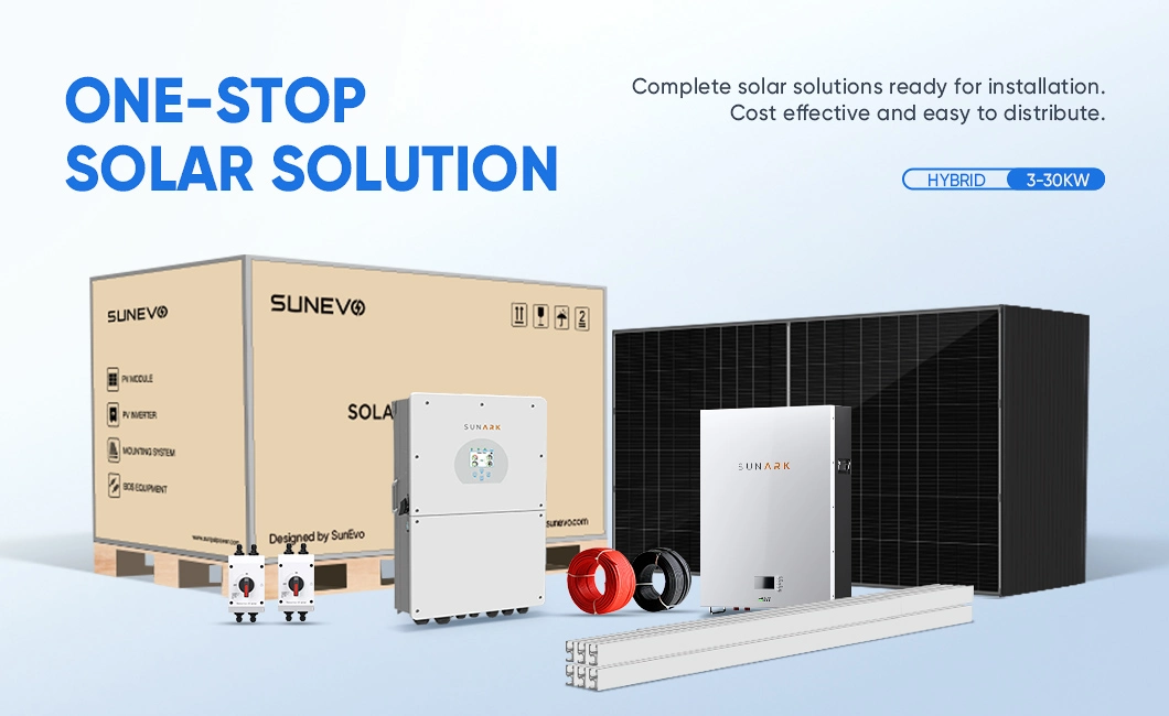 Complete Set of 3kv Solar System Panel 5000W 6000W 8000W Solar Hybrid PV Systems