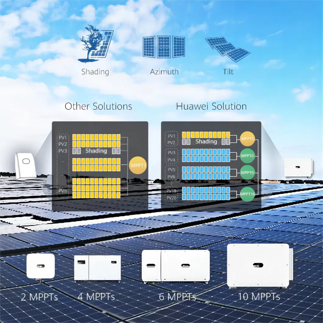 China Supplier Huawei Inverter 20kw 10kw 12kw Sun2000-12/15/17/20ktl-M2 Solar Inverter Solar System