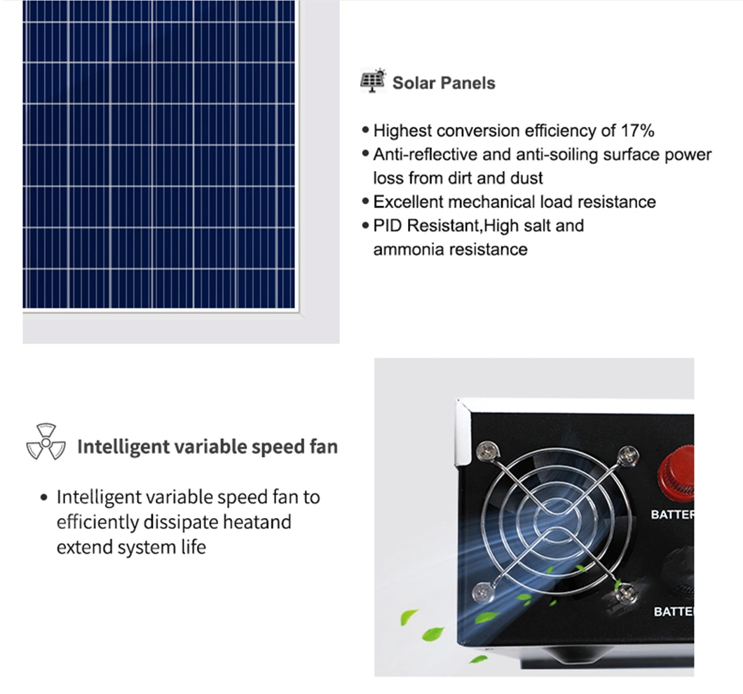 off Grid 5000W 7kw Hybrid Solar Micro Energy Battery Power Panels Inverter System Price for Home Plant