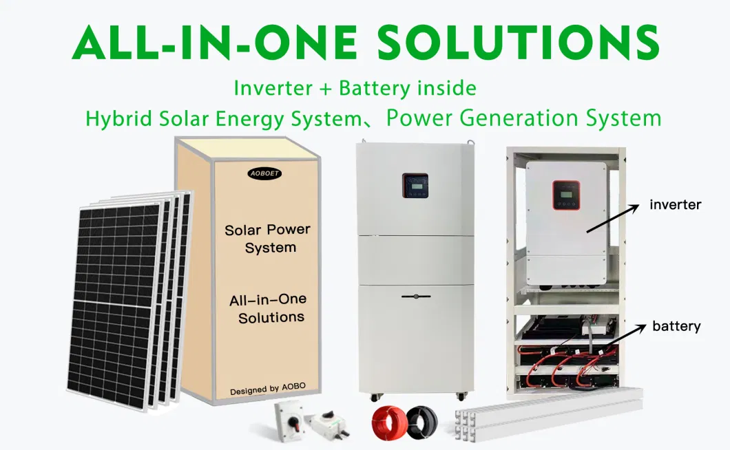 12.5kwh /5kw PV Generator on Grid Hybrid Power Station All in One Solar System Kits /Hybrid Lithium Ess Alternative Energy