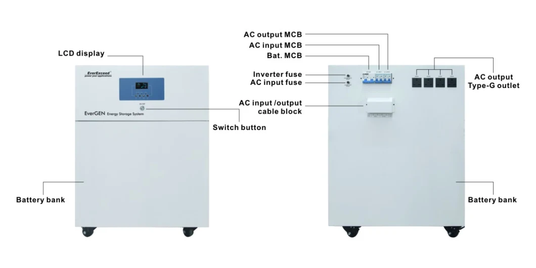 4.8kwh Deep Cycle Lead Acid Battery All-in-One Energy Storage System Power