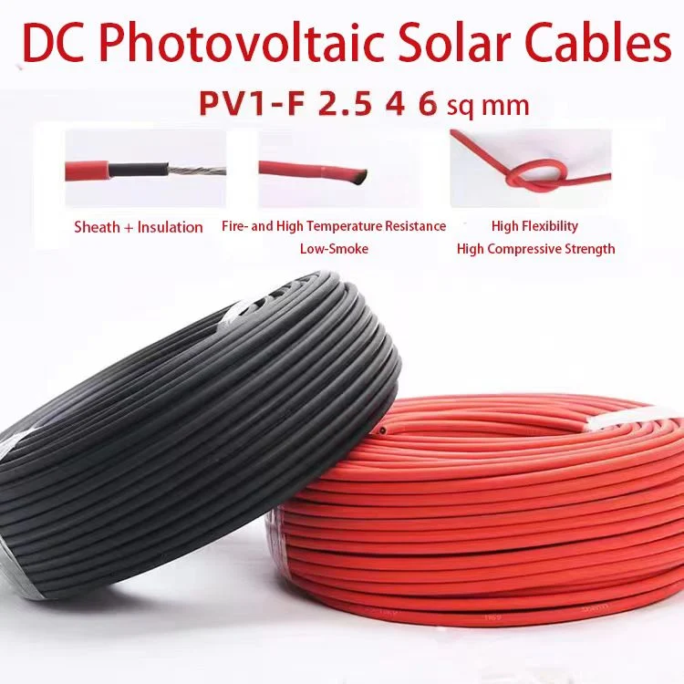 TUV Cetification Power Single/Twins Wire 4mm 6mm 10mm 0.6/1kv PV Solar Cable