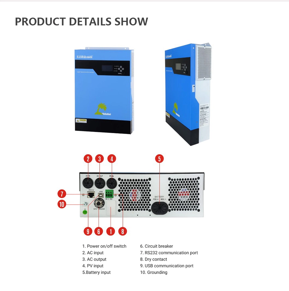 Kemapower Sunket Transformerless Inverter on Grid off Grid Solar Inverter