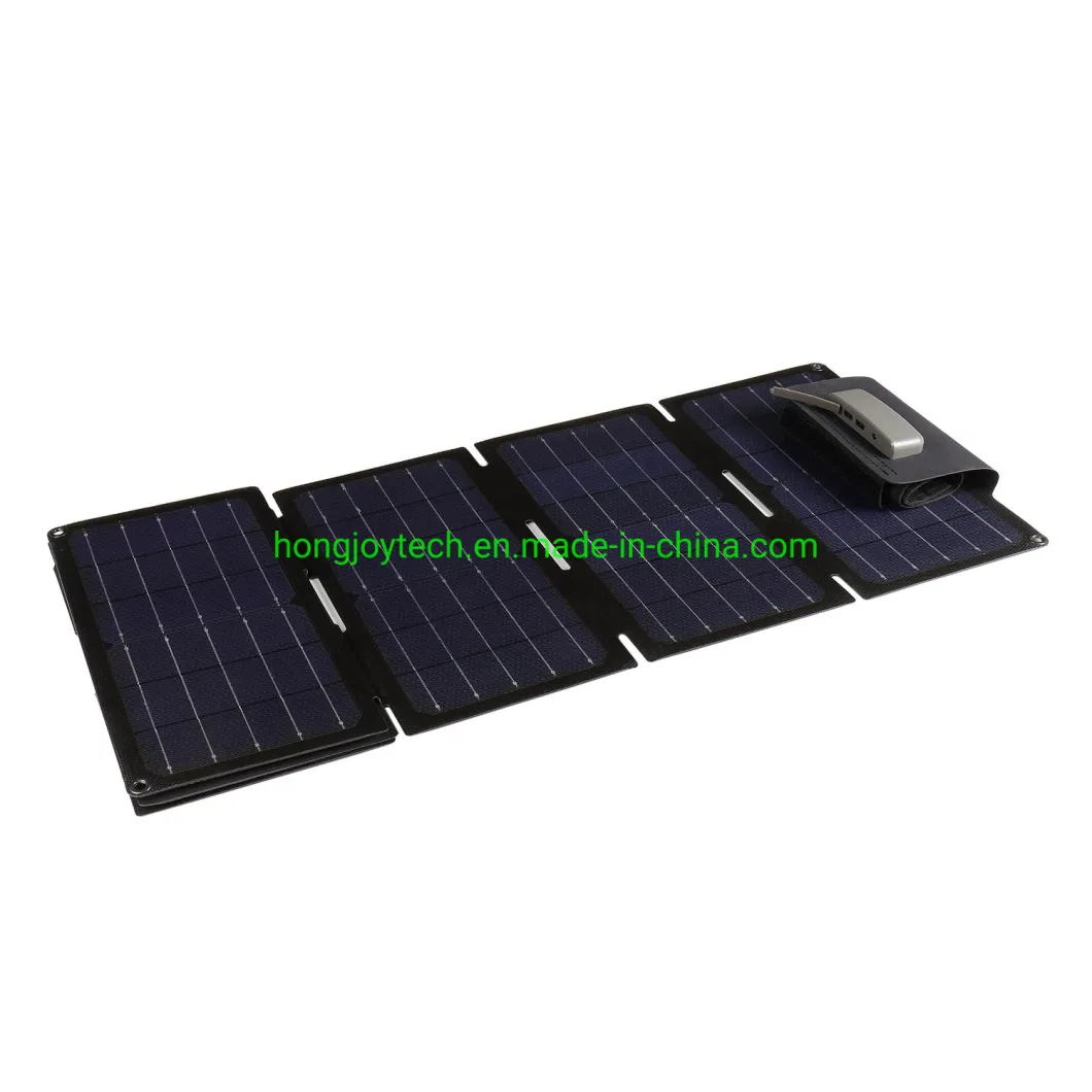 Outdoor Green Energy ETFE Monocrystalline Silicon Cells Portable Foldable PV Module Power Backup Charger off Grid 90W 80W 100W Folding Photovoltaic Solar Panel