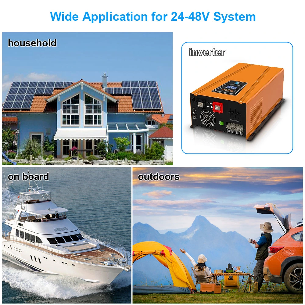 6000W Solar Power Inverter 24V/48 off Grid Pure Sine Wave Inverter