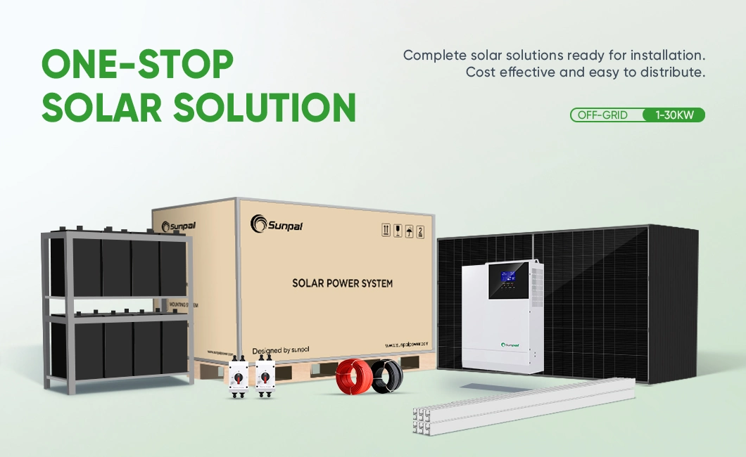 Sunpal Solar Panel Home System 3Kw 4Kw 5Kw Off Grid Solar Power System On The Ground