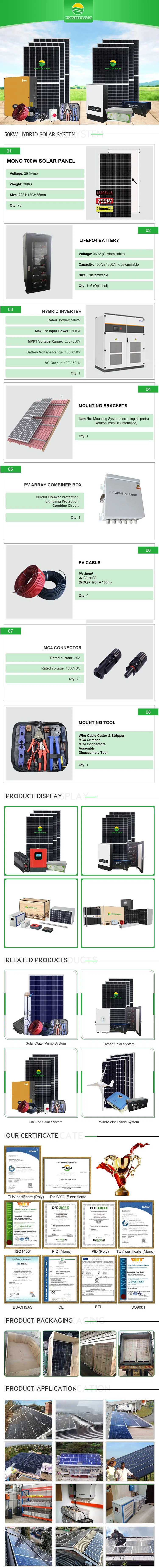 Yangtze 70 Kw 80kw Solar System with Lithium Battery Power Industrial Plant