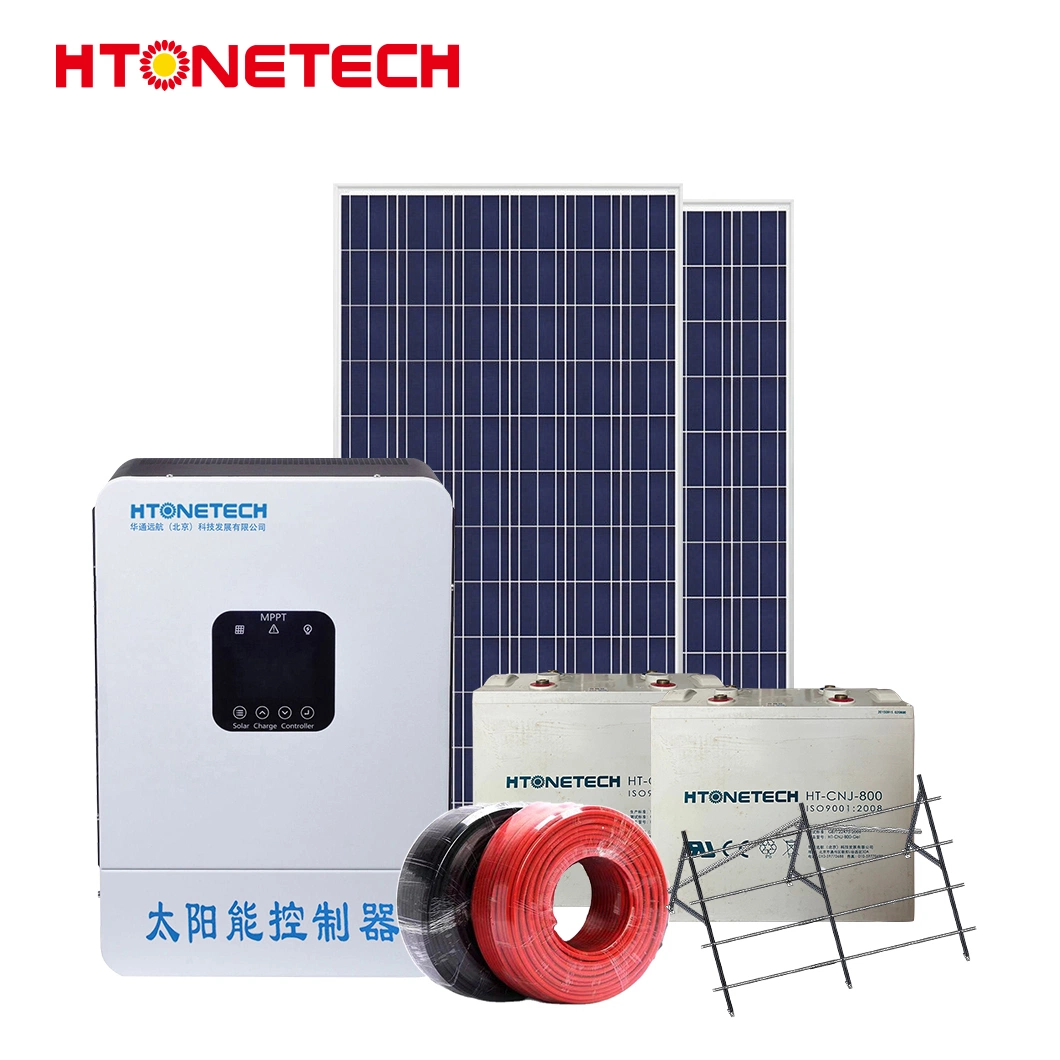 Htonetech off Grid Wall Mount Solar System Suppliers China 5kw 10kw 25kw 30W 51kw 3kv Solar Power System with Solar Inverters