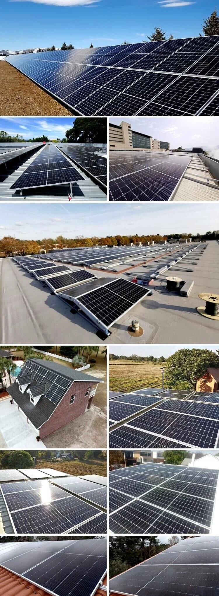 2kw 6kw Solar System off Grid 3kw 4kw 5kw Solar Panels 1000W Price for Home House Electricity