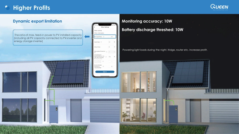 All-in-One Save Cost Single Phase 3.6/5/6kw 10kwh/5kwh on-Line Monitoring Diagnosis Solar System