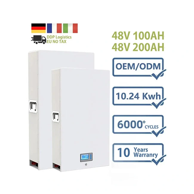 Household Power LiFePO4 Lithium Li Ion Battery 5 10 20 Kwh Powerwall Home Solar Energy Storage System