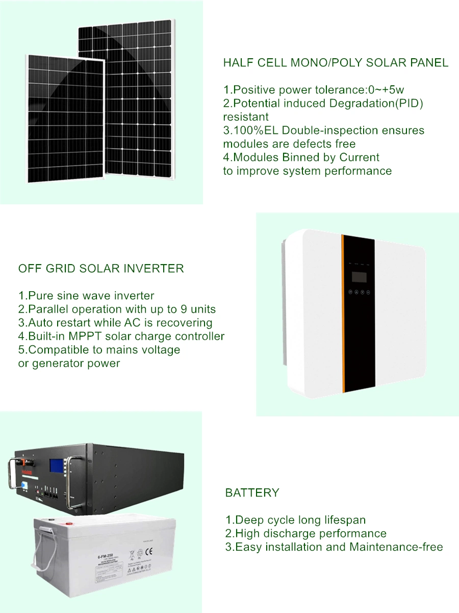Three Phase Hybrid off Grid Solar Energy Power Systems 30kw Plant Price