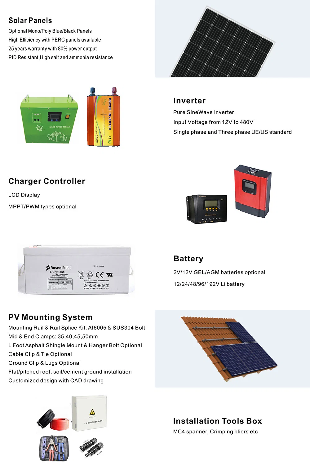 1.5kw Solar Panel System off Grid Solar Power Generator