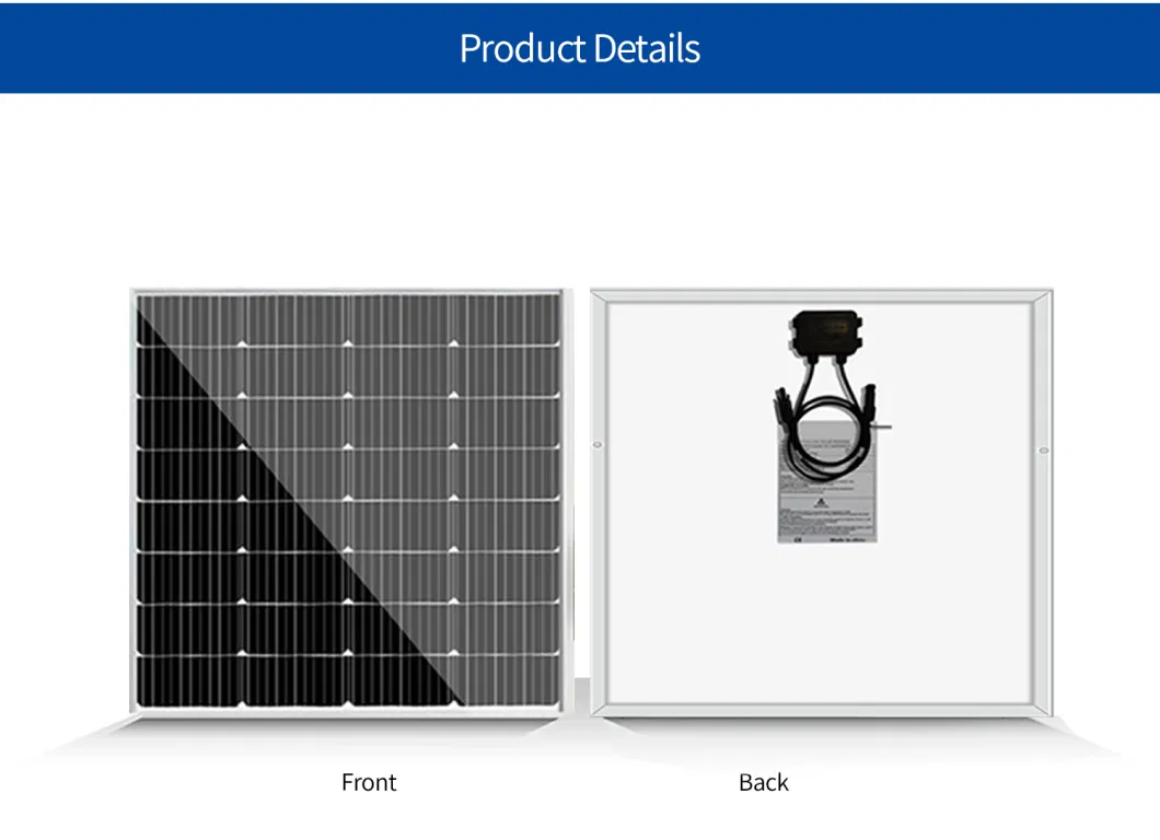 off on Grid Half Cell Black Renewable Energy Power 3kw 6kw Home System Solar Panel 100W