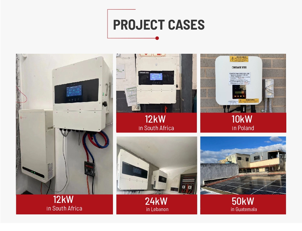 PV Inverter 5kw 6kw 8kw 10kw 12kw 14kw Three Phase Hybrid Solar Inverter with Parallel Function