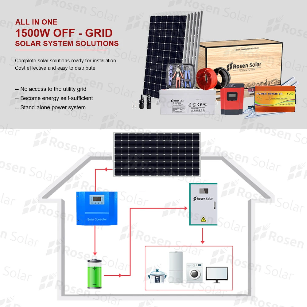 1.5kw Solar Panel System off Grid Solar Power Generator