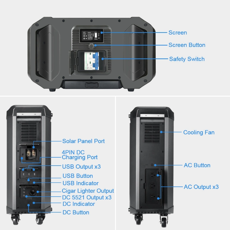 Solar System 2kw Lithium Generator Solar Panel AC with out Electric