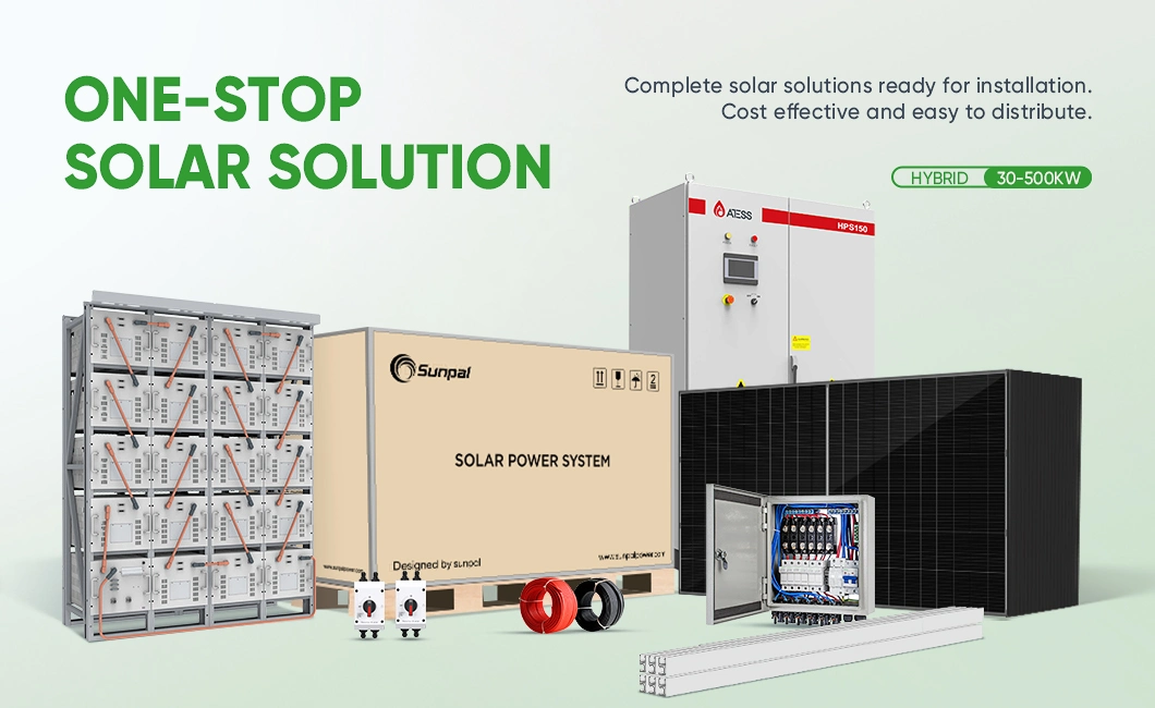 Sunpal Solar Energy System off Grid Full Set 50kw 100kw China Wholesale Solar Power System