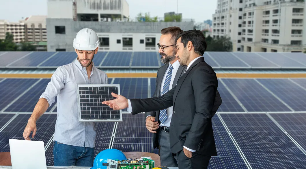 Solar System Rooftop Photovoltaic Panel Home Inverter Grid-Connected off-Grid Hybrid Power Station