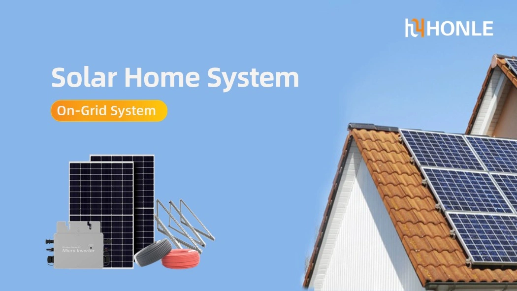 Home Solar Power Solution with Photovoltaic Panel Micro Inverter 800W Roof Balcony Mounted System