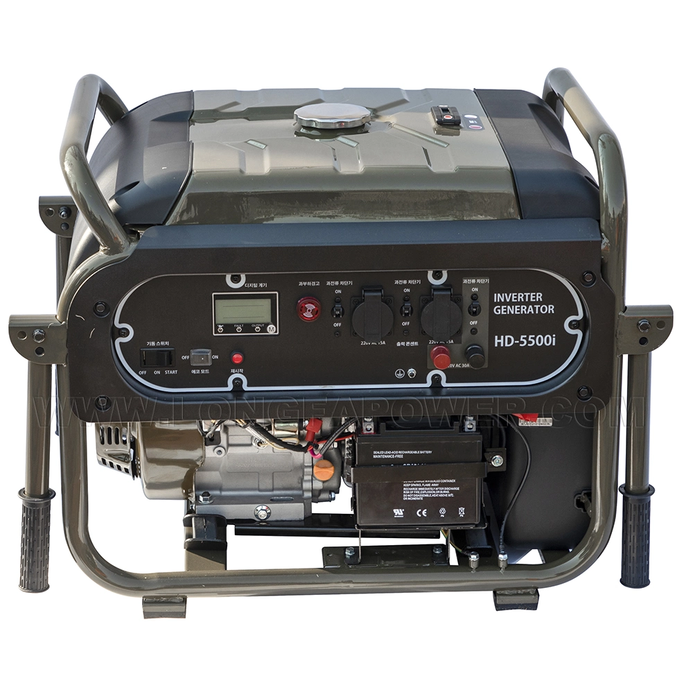 Military Style Digital Gasoline Portable Solar Frequency Pure Sine Wave Power Inverter Generator 50 60Hz 220V 230V 2.5 Kw 3 Kw 5.5 Kw 6 kVA 7 kVA Petrol Engine