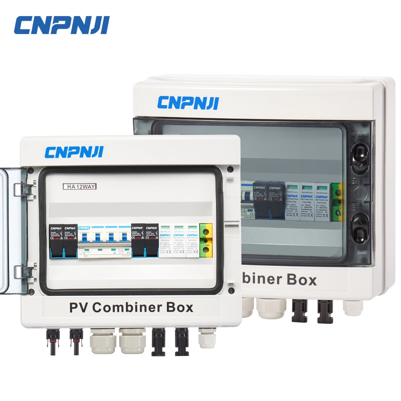 TUV CE Solar System DC PV Combiner Box 2 Strings Input 1 Output IP65 with SPD and Fuse Junction Box