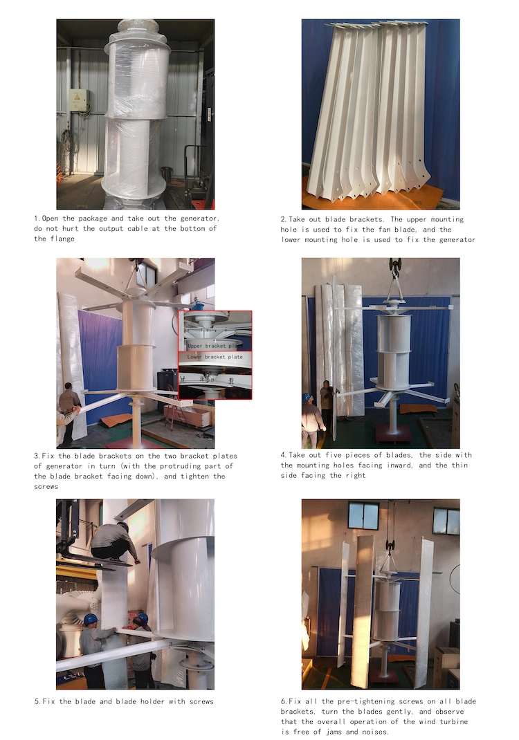 1kw 2kw 3kw 5kw 10kw Vertical Wind Turbine Solar Panel Hybrid System