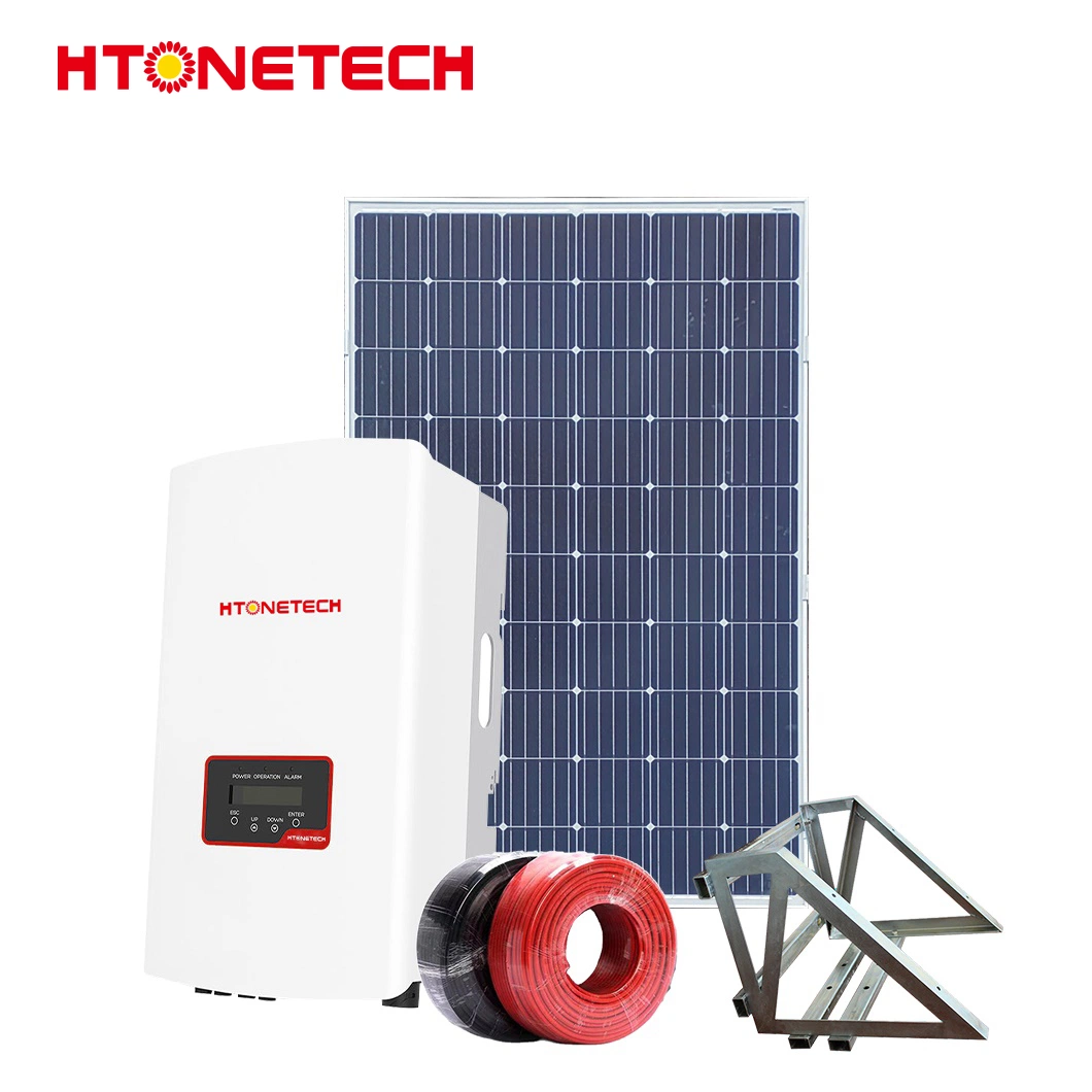 Htonetech Hybrid Inverter 10kw Flexible Solar Panels 400 Watt China Manufacturing 10kw 15kw 20kw 30kw on Grid Solar Power System 5 Kw for Home