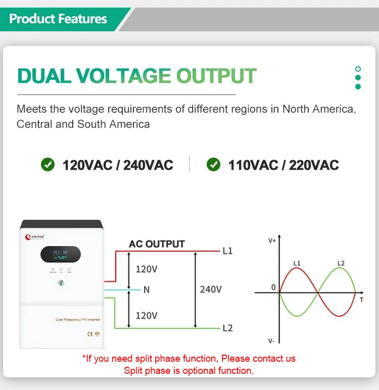 Xindun Power 12V MPPT Inverter 5kVA 5000W 3kw 3000W 24V 48V 1kw 220V MPPT Hybrid Low Frequency Solar Panel Power Supply Inverter with MPPT Charge Controller