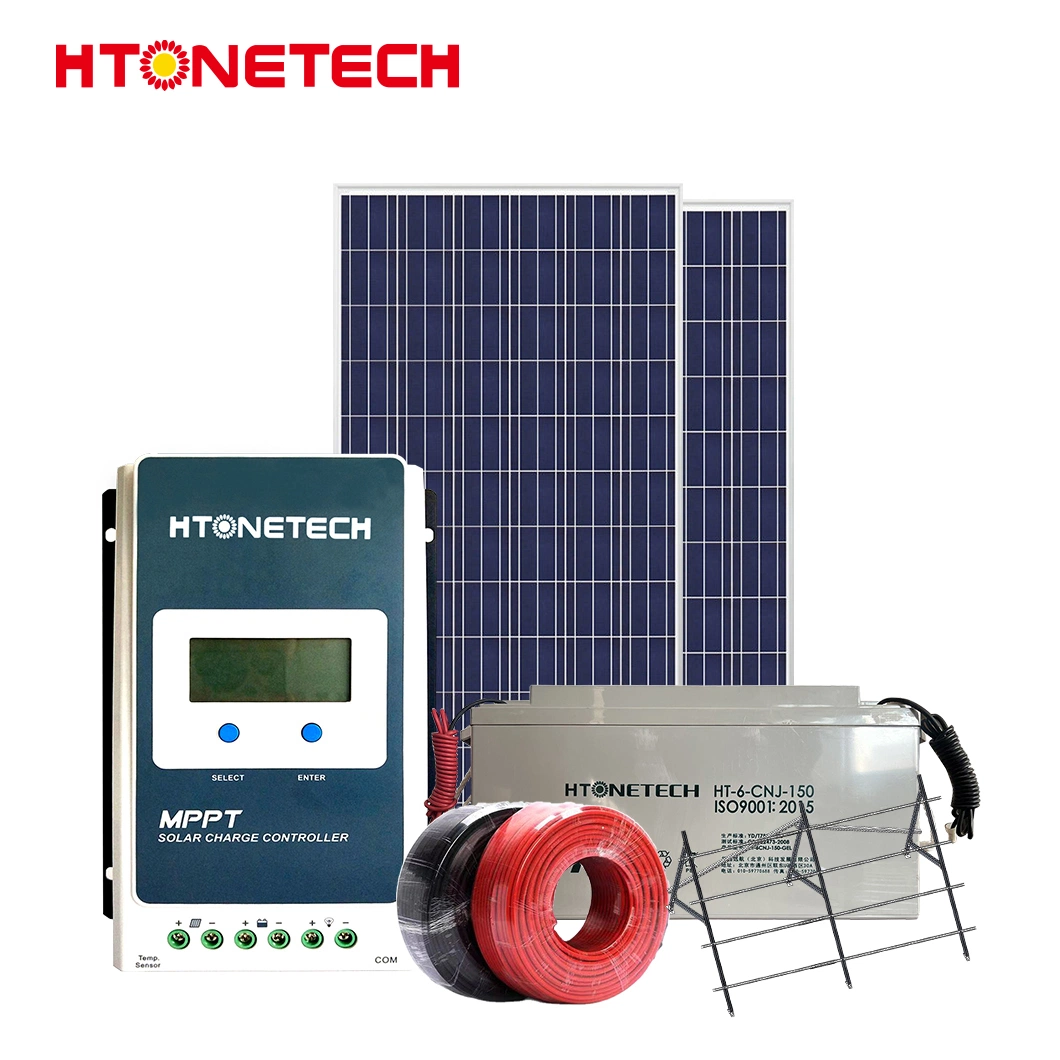 Htonetech 0.5 Kw off Grid Solar System Manufacturers China 5kwh 10kwh 15kwh 36kwh Wind Generators Solar Energy System with 400W Portable Solar Panel
