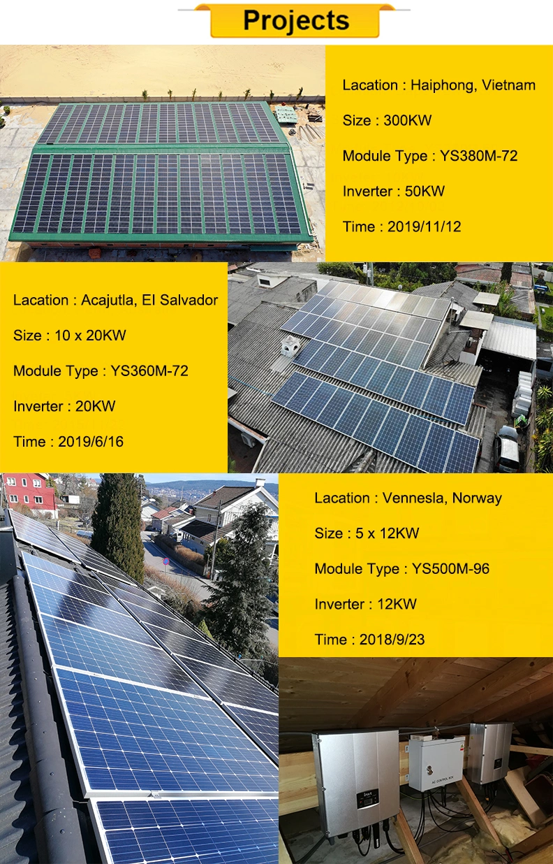 Yangtze 28 Pieces of 360W 400W 410W Mono Solar Panel for 10 Kw Solar Panel System Design