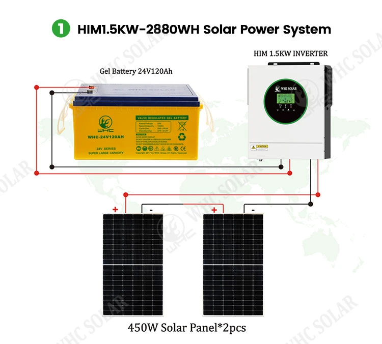 Whc 3/5kVA Factory Price Solar Power Panel PV Home Solar System off Grid Solar System