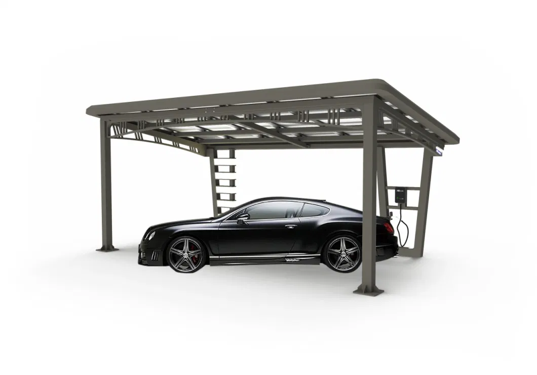 Solar Panel Steel Solar Carport Mount Solution Waterproof High Efficient Installation