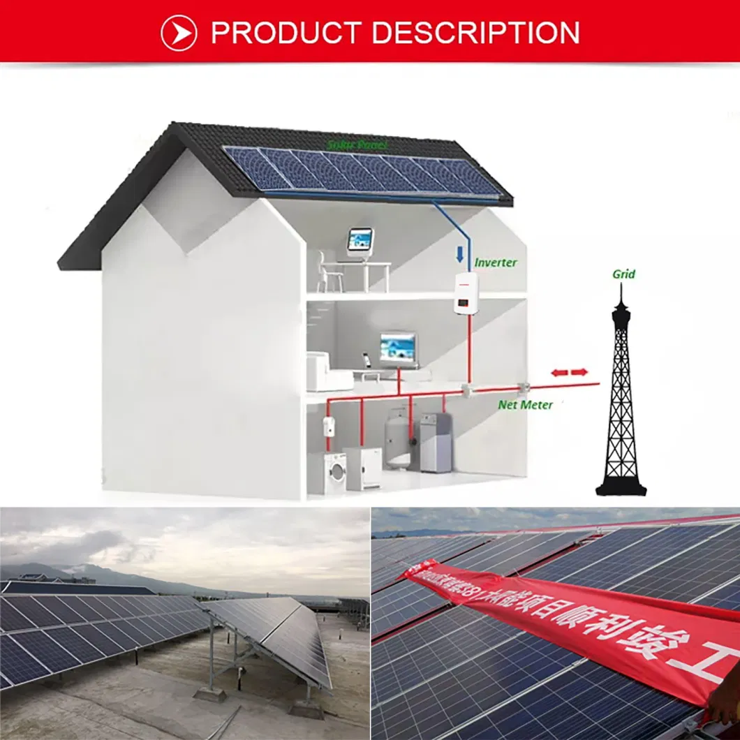 Home Grid Connected Photovoltaic System 3kw Power Generation Portable Energy Solar Charger Polycrystalline Silicon Solar Systems