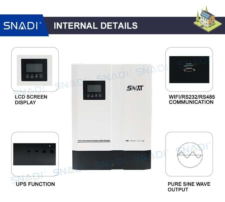 5kVA Inverter Pure Sine Wave Solar Panel System 3kw Home Solar Power with MPPT Charge Controller