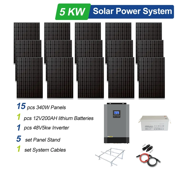 1kw 2kw 3kw 4kw 15kw 20kw off Grid Solar Power Panel System for Home