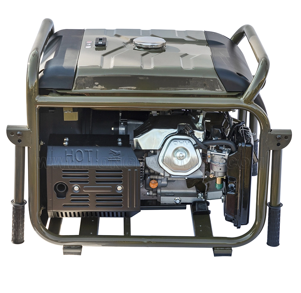 Military Style Digital Gasoline Portable Solar Frequency Pure Sine Wave Power Inverter Generator 50 60Hz 220V 230V 2.5 Kw 3 Kw 5.5 Kw 6 kVA 7 kVA Petrol Engine