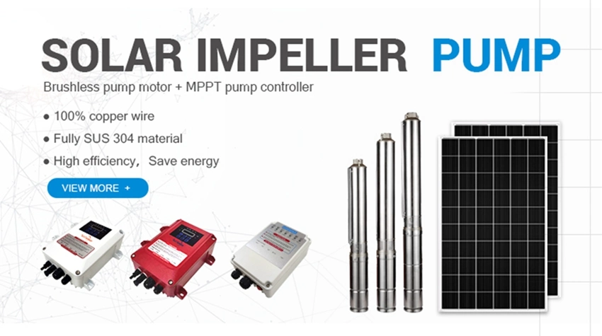 DC Water Pump Stainless Steel Solar Pump Plastic Impeller Solar Borehole Pump 1.5 Kw 2 HP