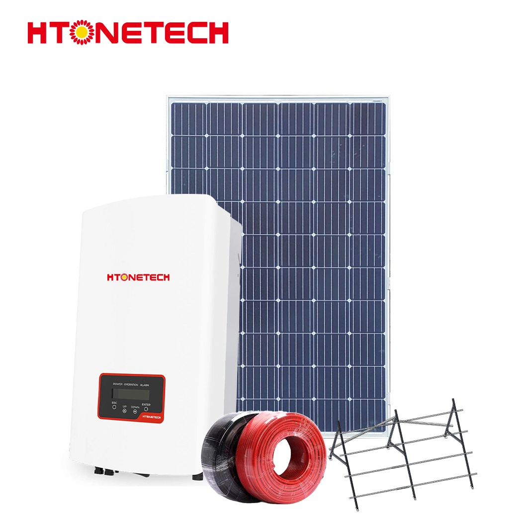 Htonetech Solar Inverter Power System Solar Panels Flexible 10000 Watts China Suppliers 5kw 3kw on Grid Solar Power System 100W
