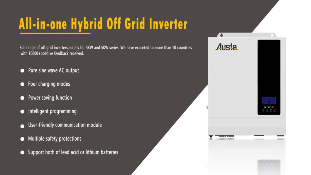 1kw Portable Home off Grid Supply Hybrid Inverter AC DC Solar Power System with MPPT Charge Controller