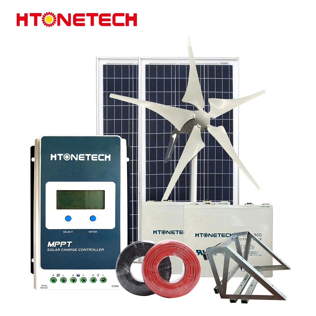 Htonetech Monocrystalline 335W 300W Solar Panel Flexible Hybrid Renewable Energy Systems China Wind Generatorswindmill Powered Systems with 3000 Kw Wind Turbine