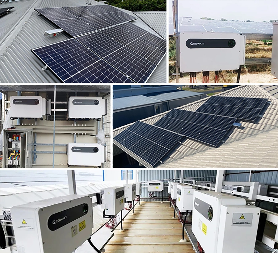 50kw 60kw on Grid Solar System Solution with Growatt Inverter