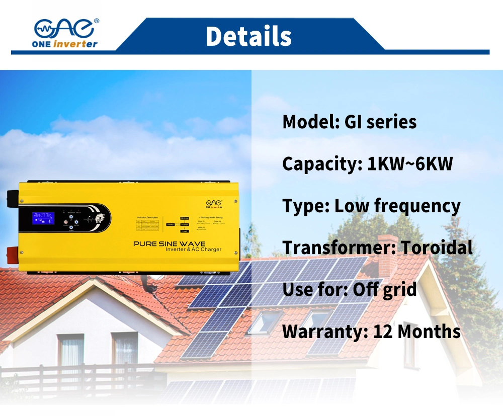 Price Pure Sine Wave Solar Power Inverter 1.5kw 12V