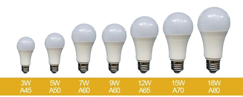 China Supplier Energy Saving Light AC DC A60 E27 B22 3W 5W 9W SMD LED Bulb Light Bulb Lamp