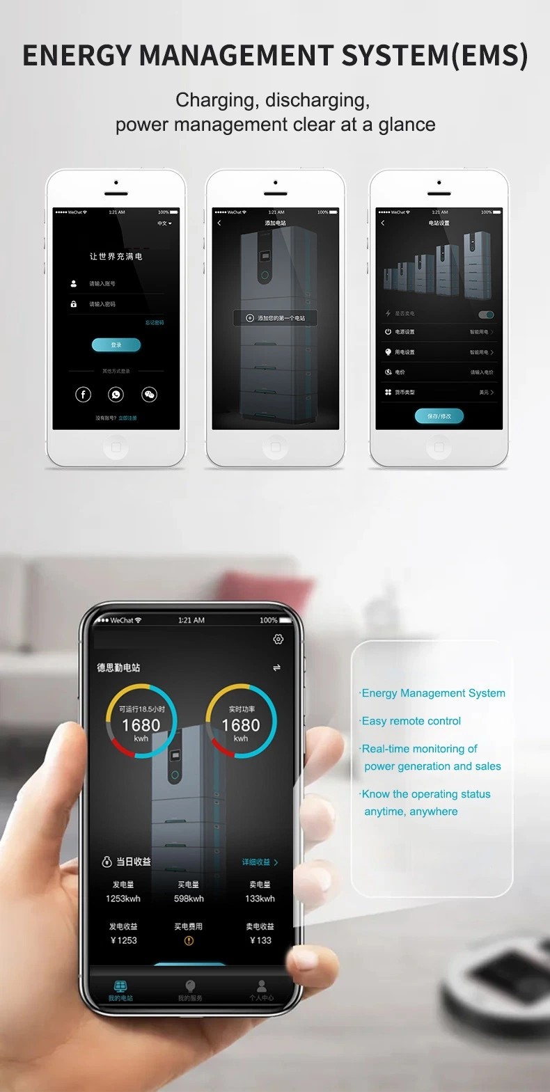 Stable Output Modern Smart Home Energy Storage System Home Battery Storage Prices