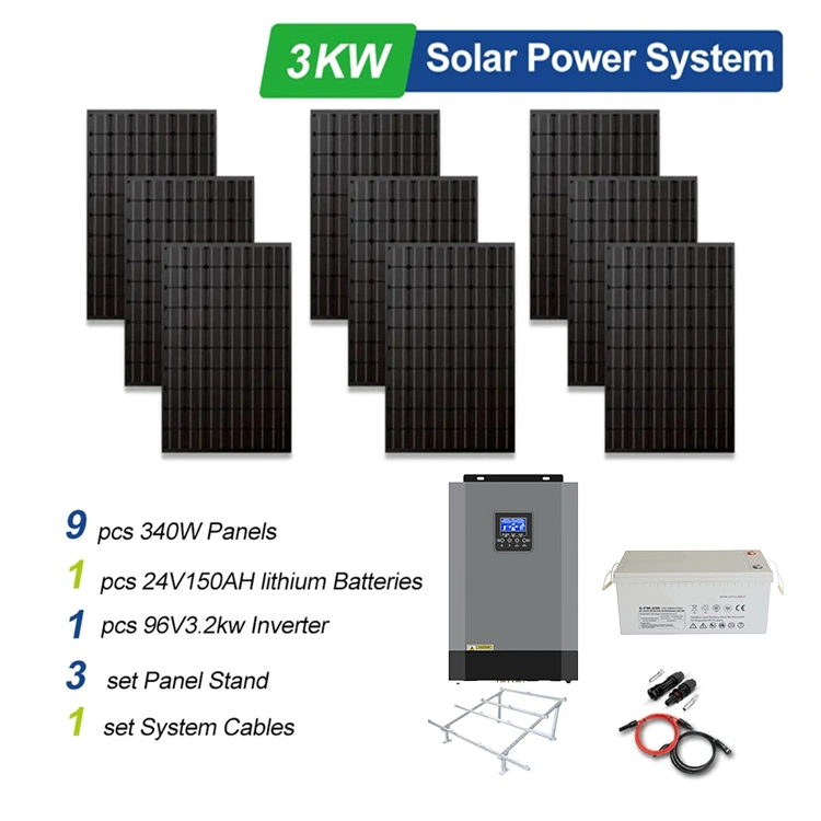 1kw 2kw 3kw 4kw 15kw 20kw off Grid Solar Power Panel System for Home