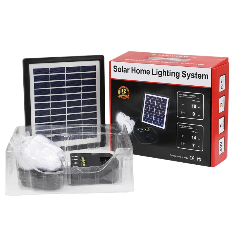 4W Mini Home Lighting Solar Power Panel Energy Kits