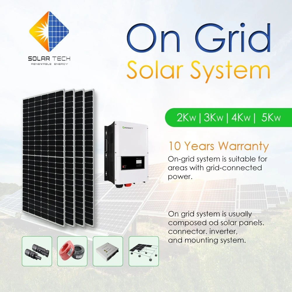on Grid Hybrid Solar System Home House Used Power Supply 5kw 10kw 15kw Solar Energy Power Stoarge PV Systems Price with Solar Inverter