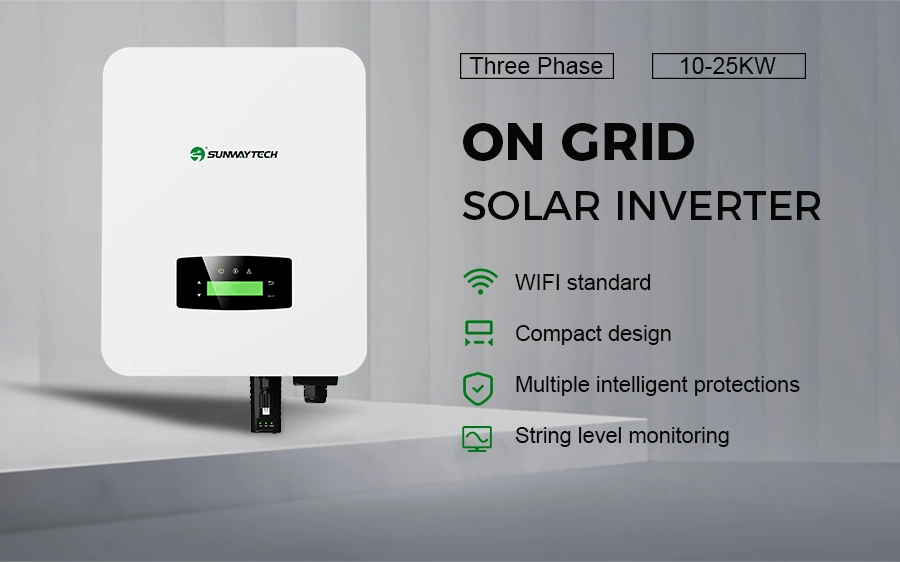 Sunway on Grid Inverter 10kw 15kw 20kw 25kw Manufacturer Price 3 Phase Inverters Solar Panel Power Systems for Home